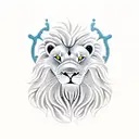 sea with lion, birthday dates  tattoo design idea