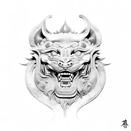 Foo Dog tattoo design idea