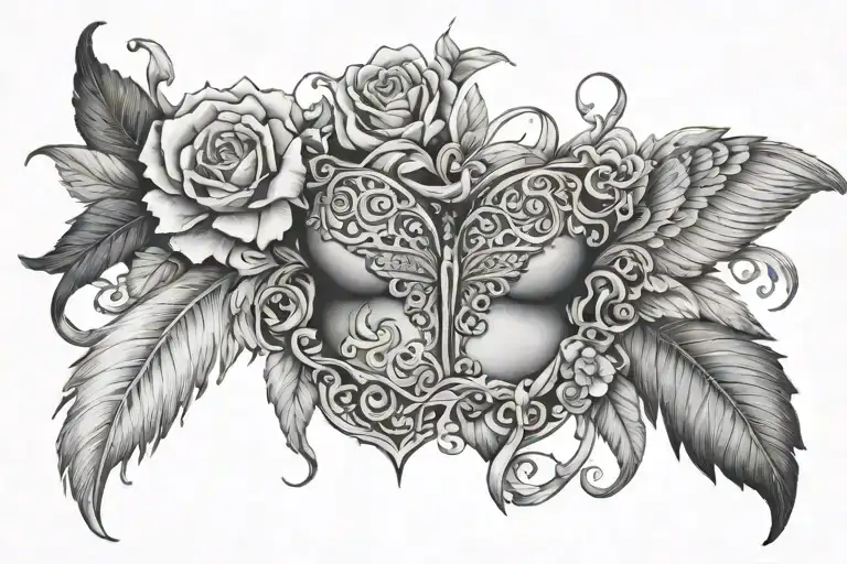 Non providentia sed victoria secret underwear tattoo design idea