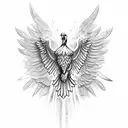 spread wing eagle tattoo design idea