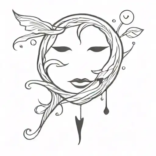 semicolon with cleft lip smile line art   tattoo design idea