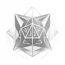 D&D dice 20 tattoo design idea