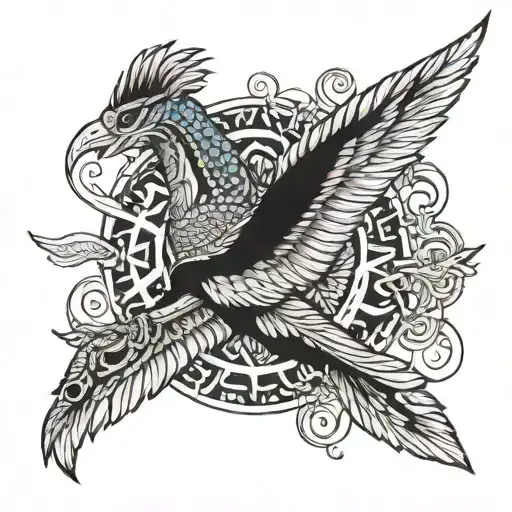 tayronas art with assyrian tribal patterns tattoo design idea