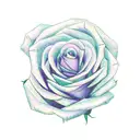 Lavender Sprig intertwined Rose with stem  tattoo design idea