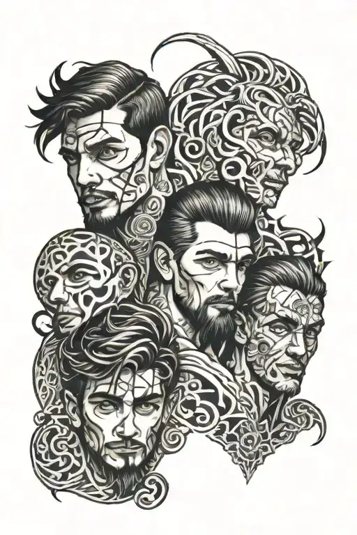 tattoo of 3 brothers with background of tattoo design idea
