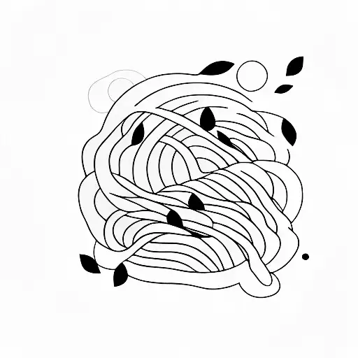 A minimalist portrait of your daughter Lana, surrounded by soft, flowing lines representing tranquility and forgiveness tattoo design idea