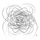 A minimalist portrait of your daughter Lana, surrounded by soft, flowing lines representing tranquility and forgiveness tattoo design idea