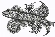 eel spear tattoo design idea