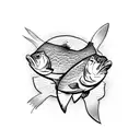 Trout tattoo design idea