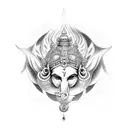 Lord Vishnu vishwaroopa tattoo design idea