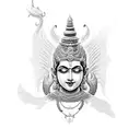 Lord Vishnu vishwaroopa tattoo design idea