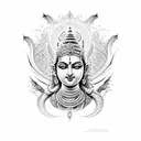 Lord Vishnu vishwaroopa tattoo design idea