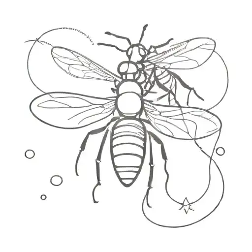 fireflies tattoo design idea