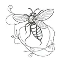 fireflies tattoo design idea
