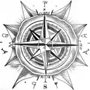 compass and wind rose tattoo design idea