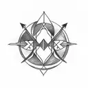 arrow with sound wave tattoo design idea