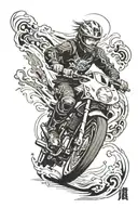 biker racing tattoo design idea
