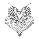 Eagle spread wings with swords tattoo design idea
