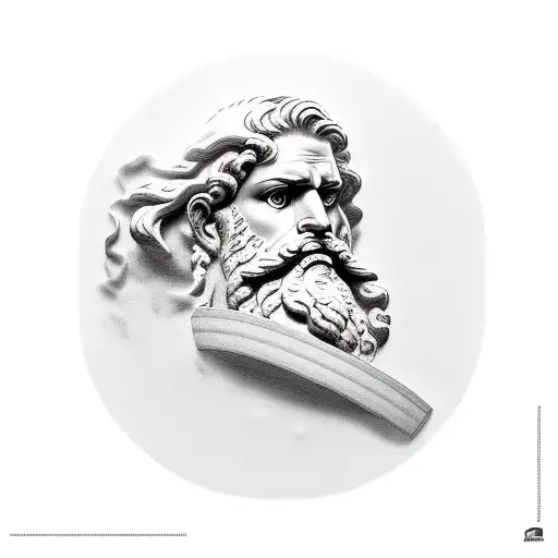 odysseus statue tattoo design idea