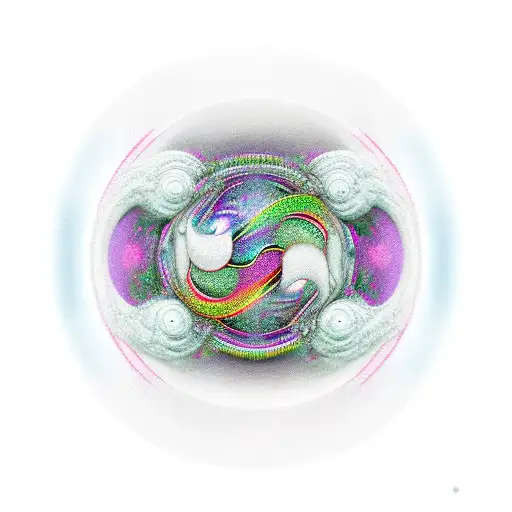 ying Yang portal universe connection tattoo design idea