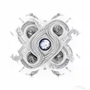 ying Yang portal universe connection tattoo design idea