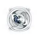 ying Yang portal universe connection tattoo design idea