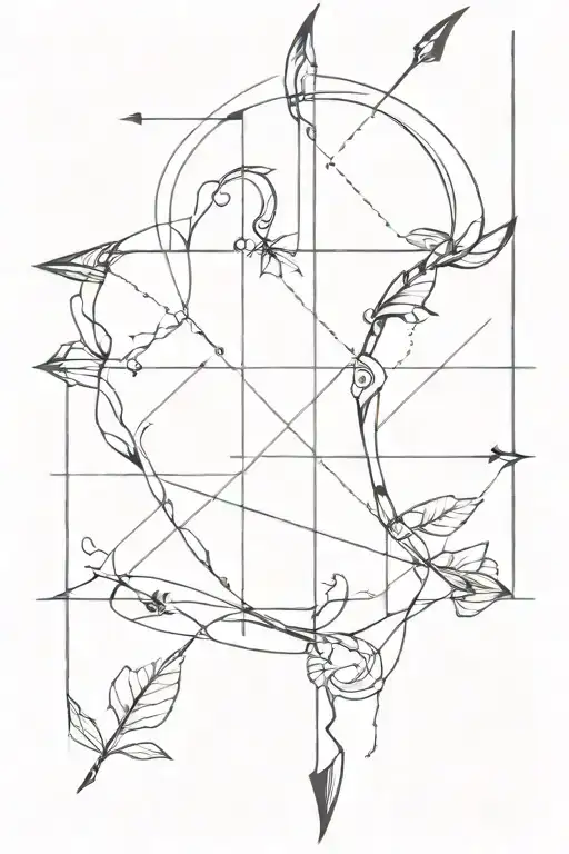 nordic bow and arrow tattoo design idea
