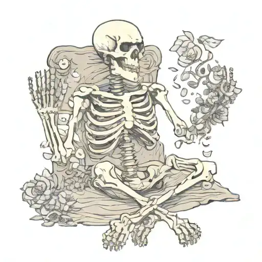 skeleton gand giving a blessing tattoo design idea