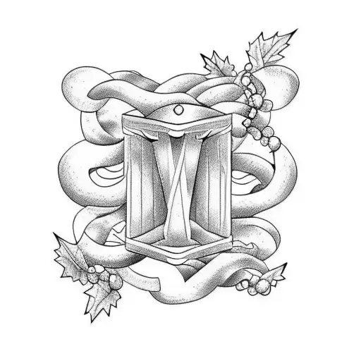 wine and vine inspired tattoo based on Greek Mythology tattoo design idea