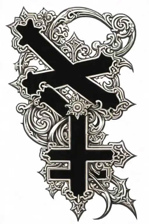 russian cross tattoo tattoo design idea