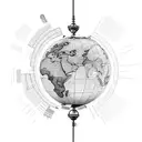 globe  tattoo design idea