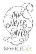 never give up attitude tattoo design idea