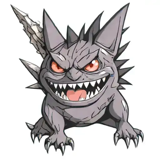 Gengar Pokémon tattoo design idea