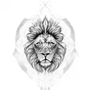 3D lion king  tattoo design idea