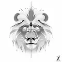 3D lion king  tattoo design idea