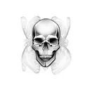 lips, skull tattoo design idea