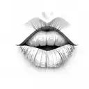 lips  tattoo design idea