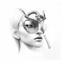 lips  tattoo design idea