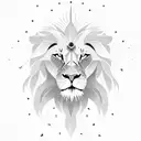 A majestic lion's head with a vibrant sunburst behind it, representing your birth sign as a Leo and your devotion to the sun. tattoo design idea