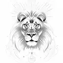 A majestic lion's head with a vibrant sunburst behind it, representing your birth sign as a Leo and your devotion to the sun. tattoo design idea