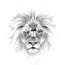 A majestic lion's head with a vibrant sunburst behind it, representing your birth sign as a Leo and your devotion to the sun. tattoo design idea