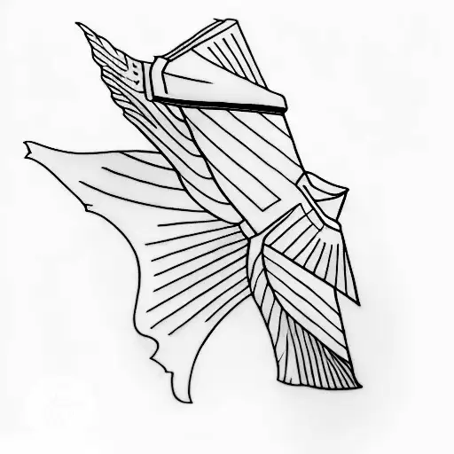 paper airplane with Sapere aude, incipe written on the wing tattoo design idea