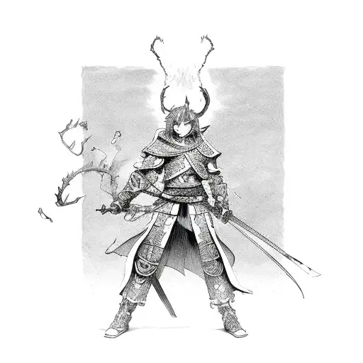 akaza demon slayer tattoo design idea