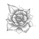 Rowing oars intertwined with blooming flowers tattoo design idea