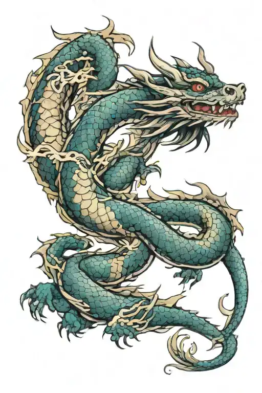 dragon prenom Noah Ethan Louane tattoo design idea