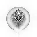 Sacred Heart tattoo design idea