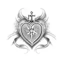 Sacred Heart tattoo design idea