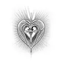 Sacred Heart tattoo design idea