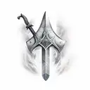 sword in stone tattoo design idea