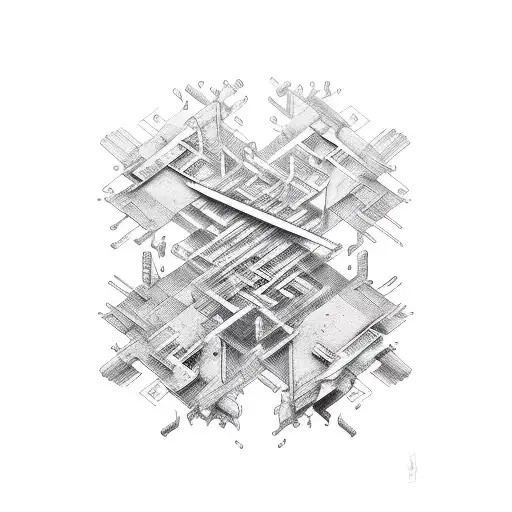 Two hands building up the spine piece by piece tattoo design idea